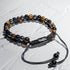Luxuriöses Armband mit zweireihigem Perlenmuster – Tigerauge, Hämatit und Onyx für Energie, Erdung und Gelassenheit